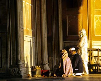 Praying in Jama Masjid, Delhi